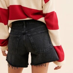 Black / Gray Denim Shorts